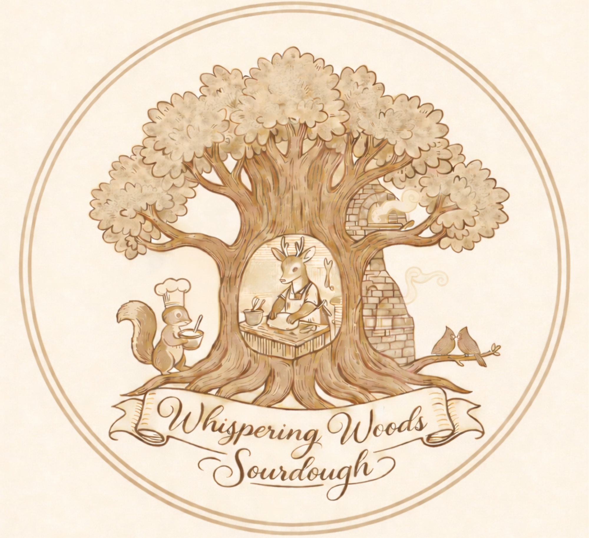 Whispering Woods Sourdough logo